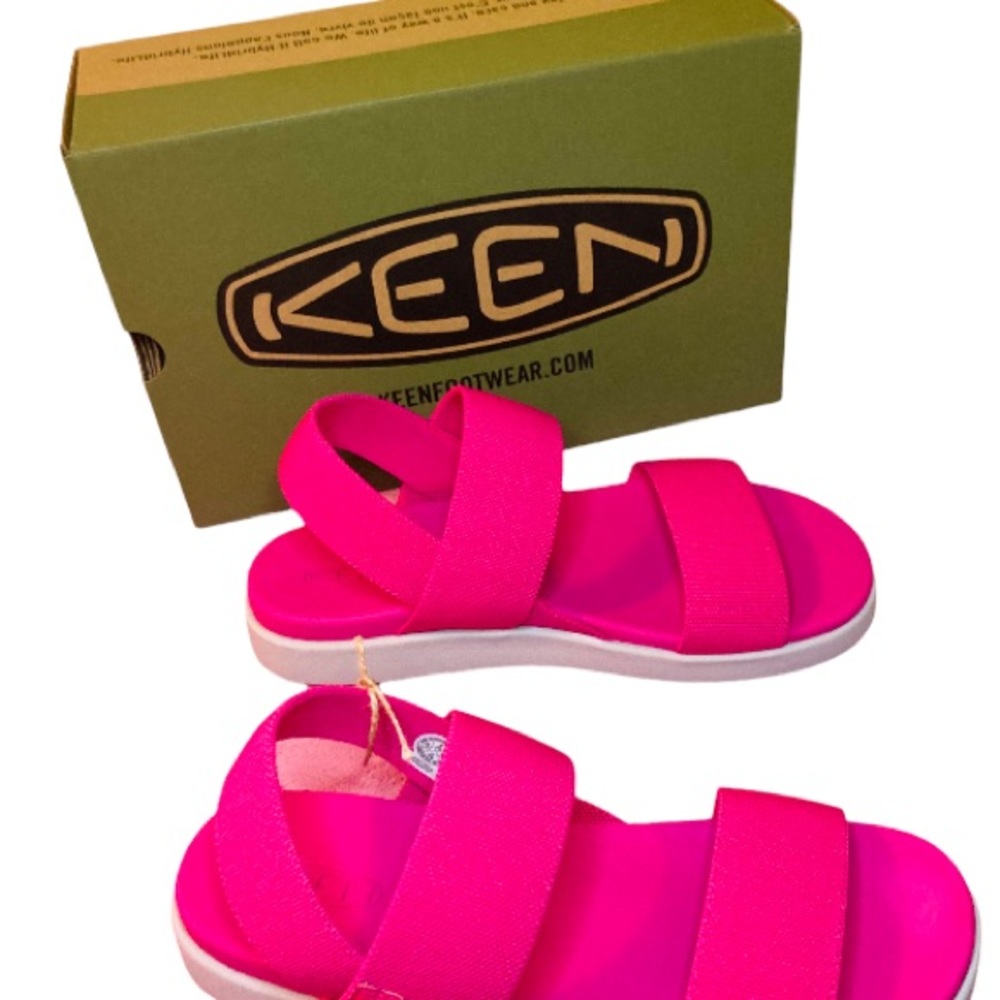 SOLD NWT Keen Pink Peacock & Vapor Elle Arch Support Machine Washable Sandal - Picture 13 of 15